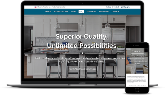cmd-mockup CMD Cabinetry Website